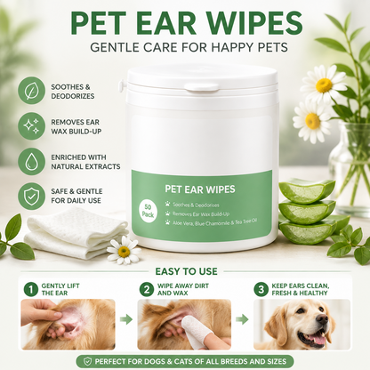 Pet ear cleaning wipes