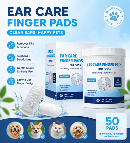 Pet ear cleaning finger cot