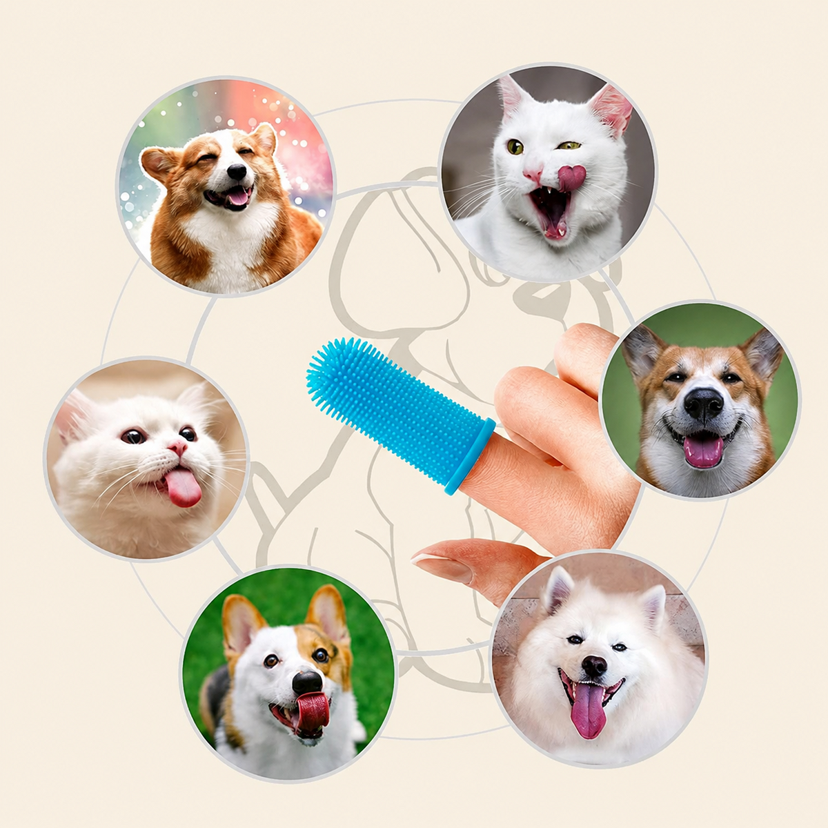 Dental cleaning finger cot