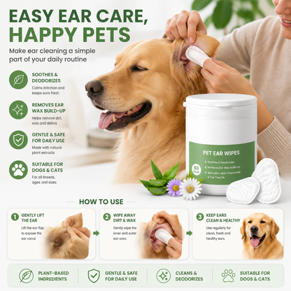 Pet ear cleaning wipes